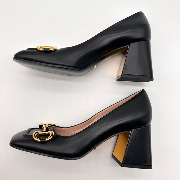 Gucci Baby Horsebit Pumps Black Leather Mid Block
Heel Square Toe EU 37 US 7 - Picture 5 of 13